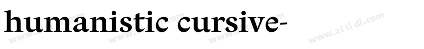 humanistic cursive字体转换